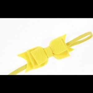 Yellow Bow felt headband